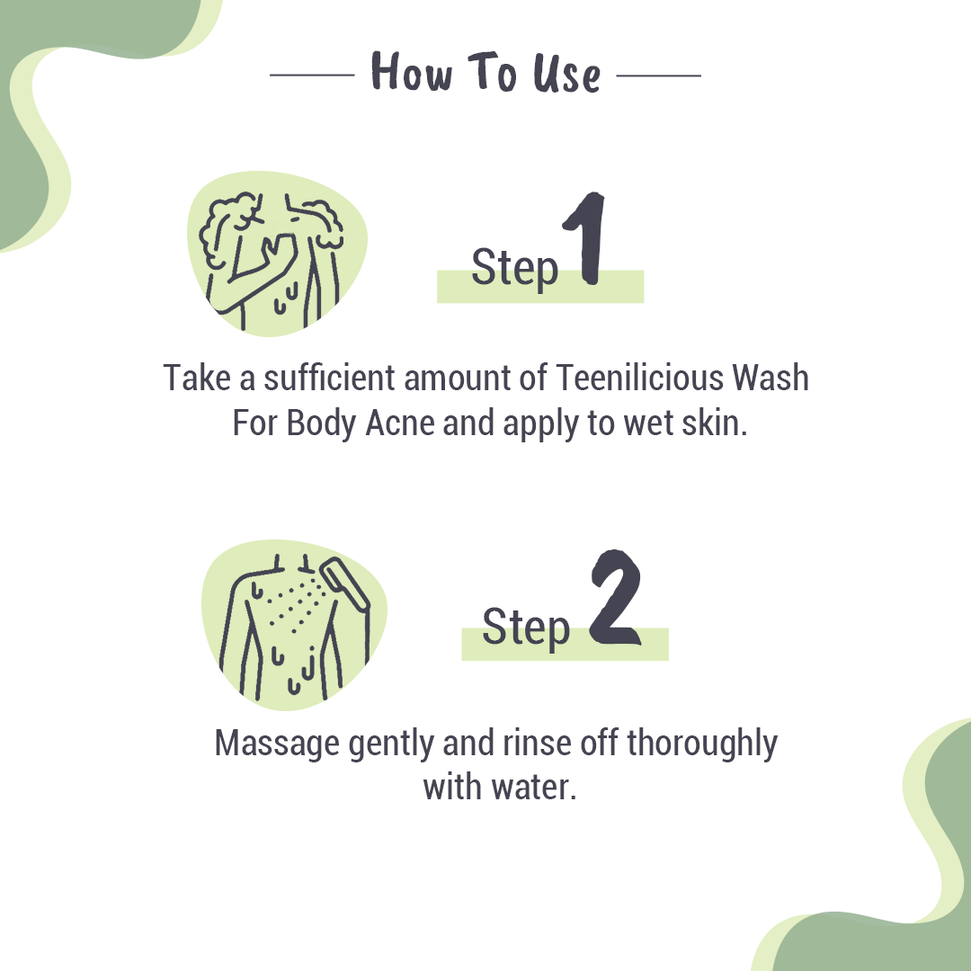 Teenilicious Wash For Body Acne - Body Acne Wash With Salicylic Acid, Azelaic Acid And Tea Tree Oil