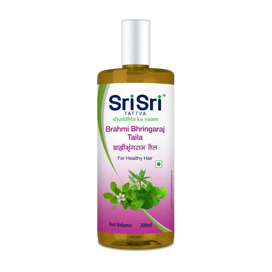 【Sri Sri Tattva】 Brahmi Bhringaraj Hair Oil (Anti-Graying)｜ ブラフミー・ブリンガラージ ヘアオイル（白髪対策）｜ 200ml
