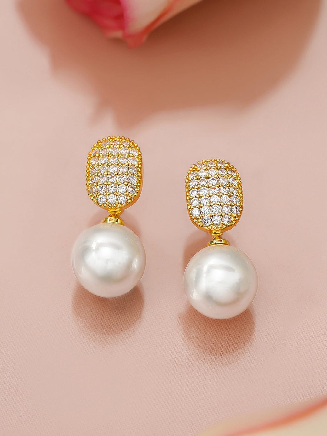 【Rubans】 Brilliance & Pearl Drop Earrings｜ブリリアンス＆パール ドロップイヤリング