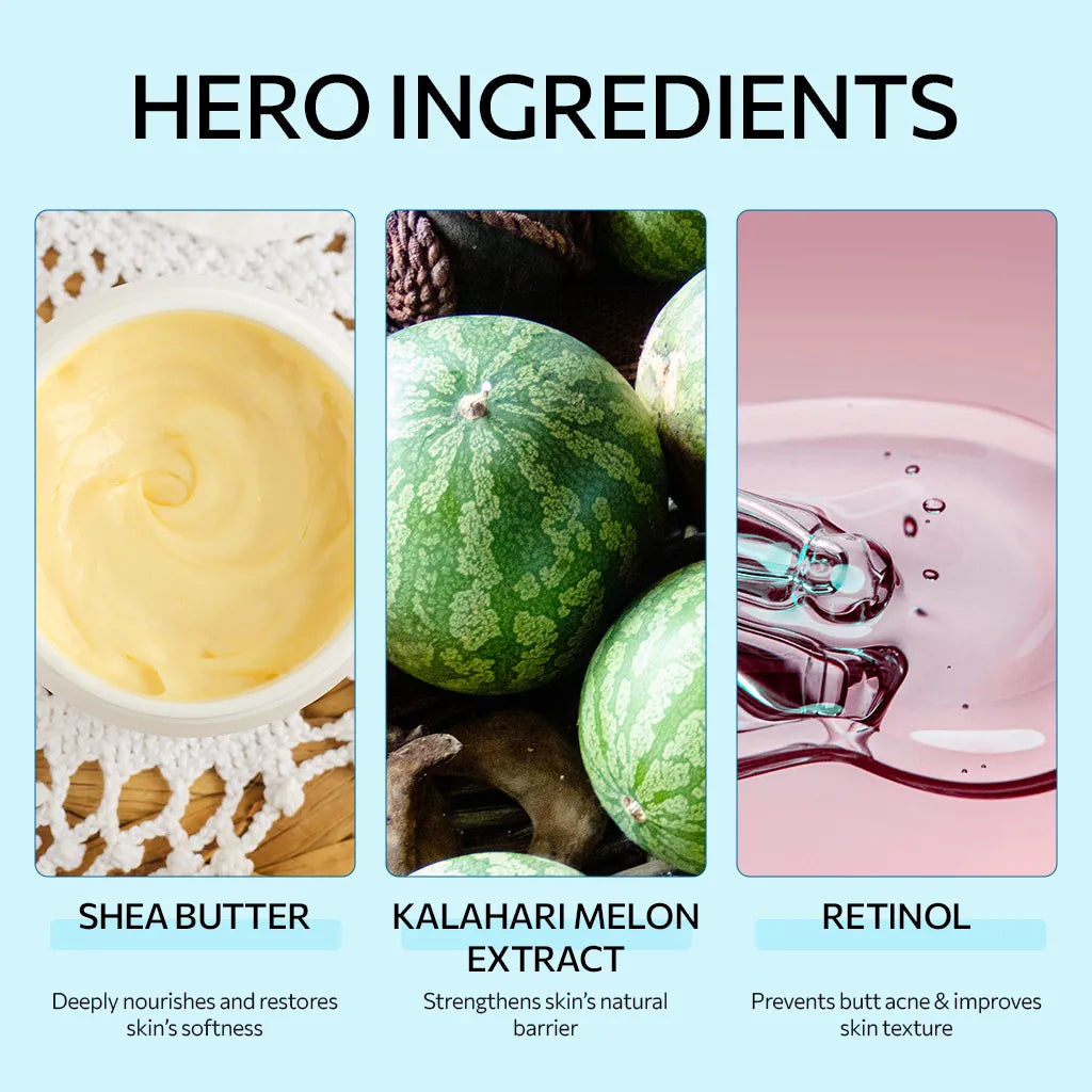 Teenilicious Bum Body Cream with Retistar & Shea Butter for Butt Acne