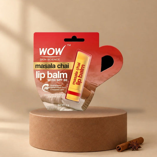 【WOW Skin Science】 Masala Chai Lip Balm Moisture Seal & Nostalgic Flavor Shine｜マサラチャイ リップバーム モイスチャーシール｜4gm