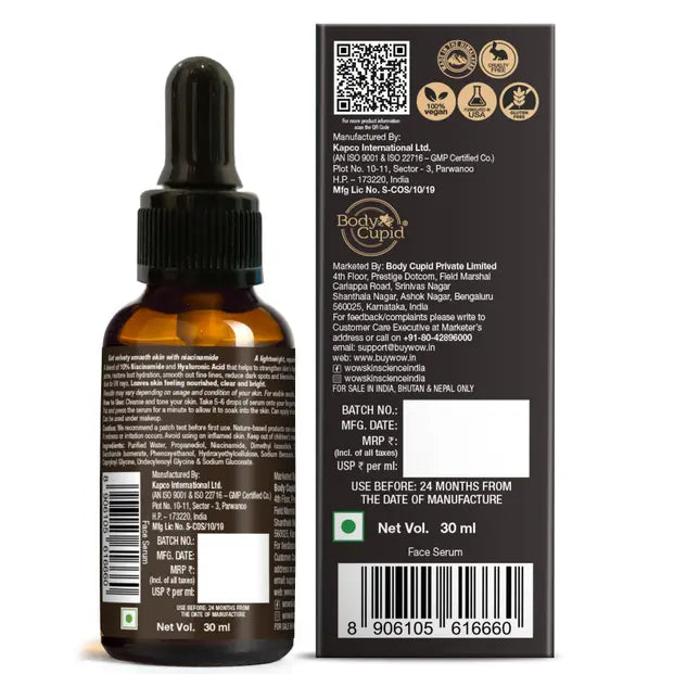 10 Niacinamide Face Serum Infused With Hyaluronic Acid 30ml