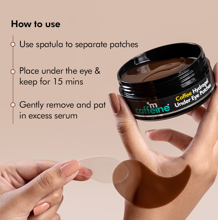 Coffee Hydrogel Under Eye Patches with Caffeine & HA - 30 Pairs