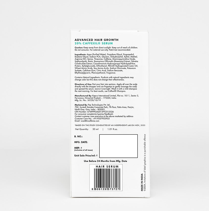 Advanced Hair Growth 20% Caffexil® Hair Serum-30 ML
