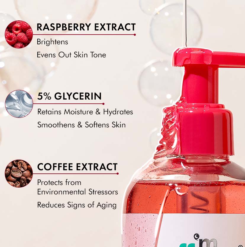 Brightening Raspberry Body Wash | 300 ml | Pack of 3