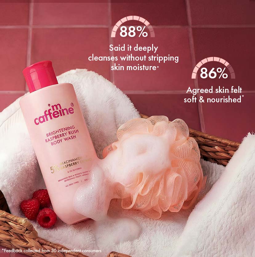Brightening Body Wash | 5% Niacinamide & Raspberry Extracts (300ml)