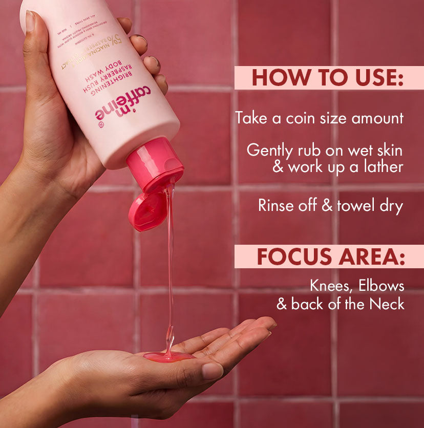 Brightening Body Wash | 5% Niacinamide & Raspberry Extracts (300ml)