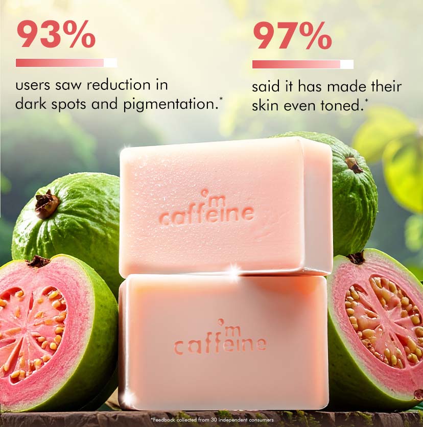 1% Kojic Acid & Glutathione Guava Fizz Soap - 300g (3x100g)
