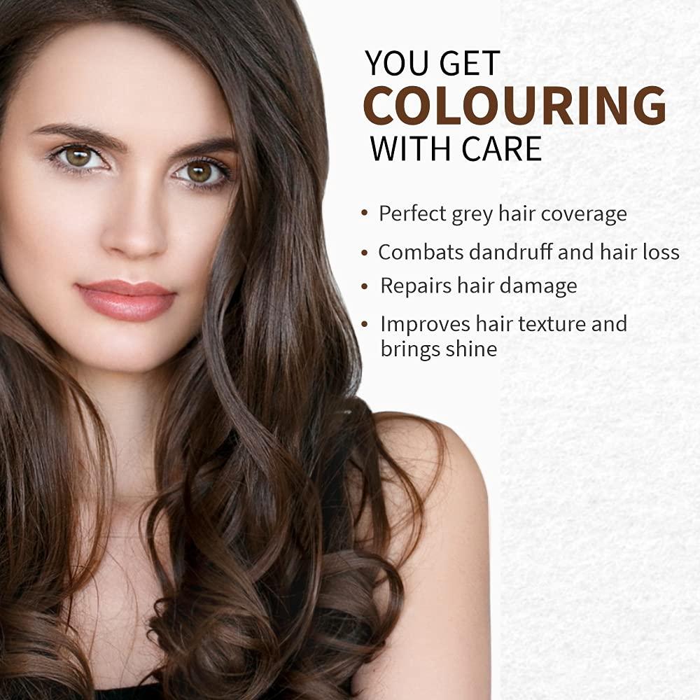 Bio Organic Medium Brown Henna Hair Colour For Early Grey Hair Coverage - 100gm 100g