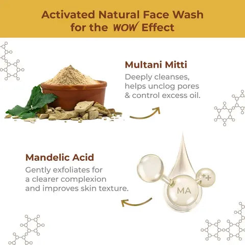 Purifying Multani Mitti Face Wash For All Skin Types Controls Excess Oil Brightens Purifies Skin Fac 150 ML