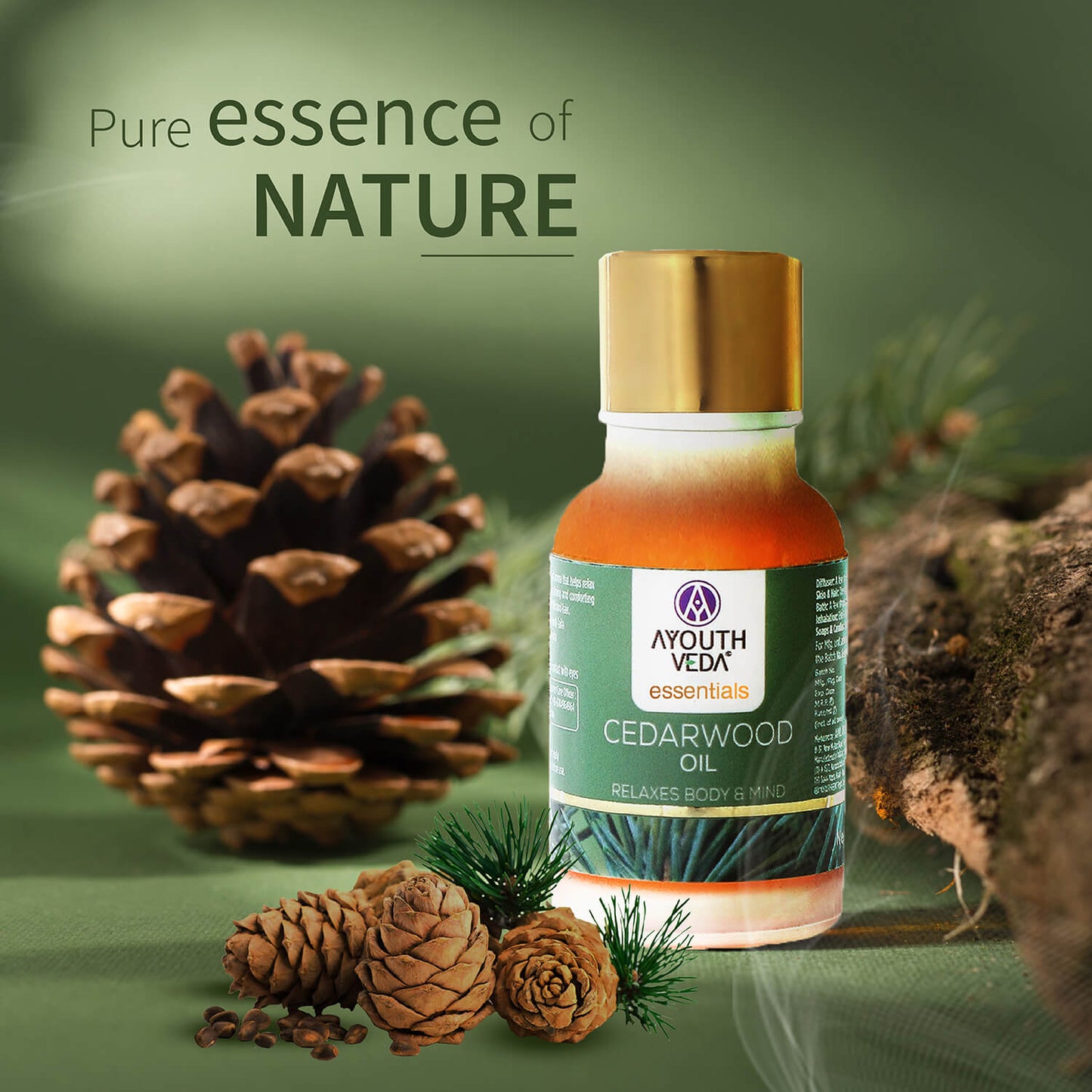 100% Pure Cedarwood Essential Oil | Therapeutic-Grade Warm Woody Aroma | Deep Relaxation, Stress Relief & Better Sleep | Perfect for Night Aromatherapy | 15 ml 15ml