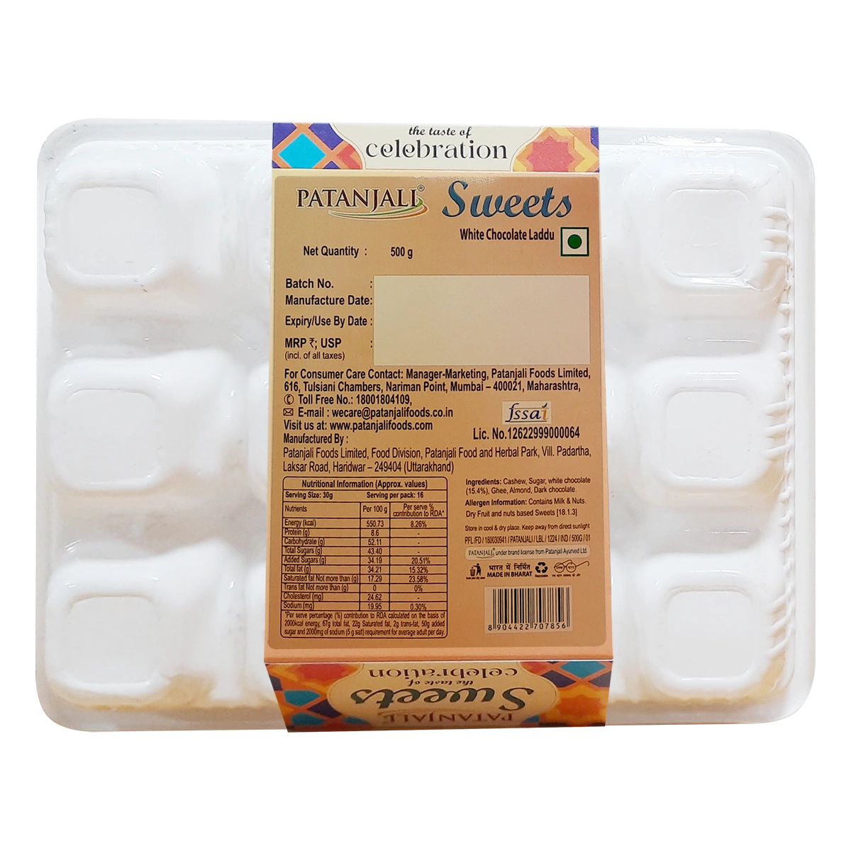 White chocolate laddu
