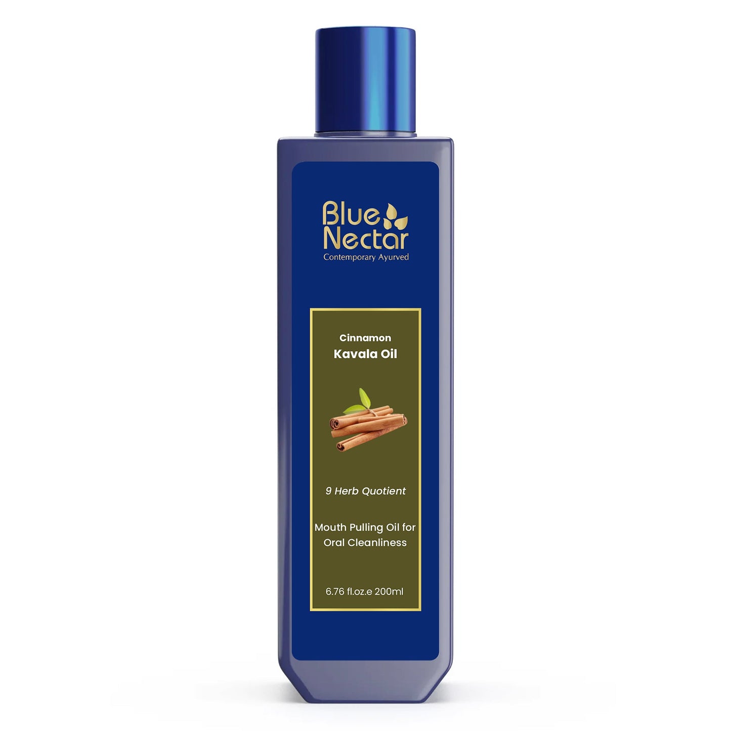 Mouth Oil for Oil Pulling with Coconut & Mint for Oral care and Bad Breath (9 herbs) (Cinnamon) 200ml
