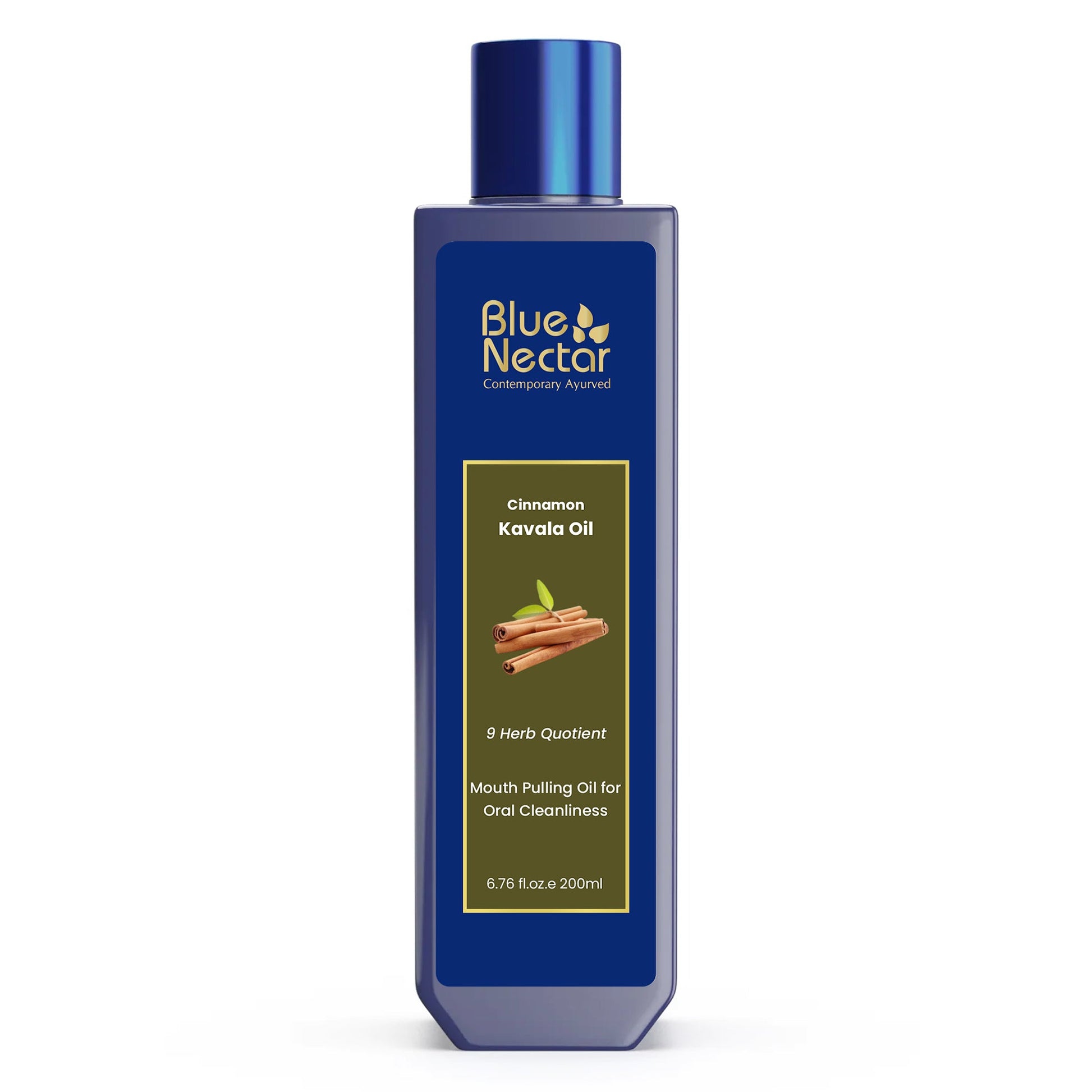 Mouth Oil for Oil Pulling with Coconut & Mint for Oral care and Bad Breath (9 herbs) (Cardamom) 200ml