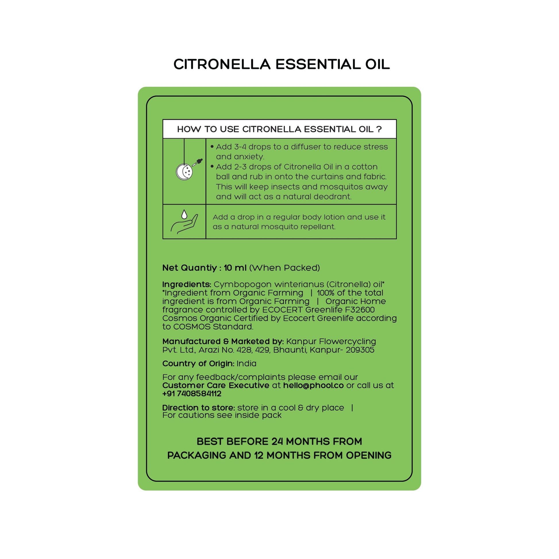 Citronella Essential Oil (10ml)