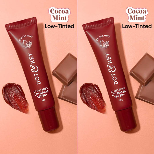 【Dot & Key】 SPF 50+ Vitamin C + E Brightening Lip Balm - Pack of 2 Cocoa Mint ×2