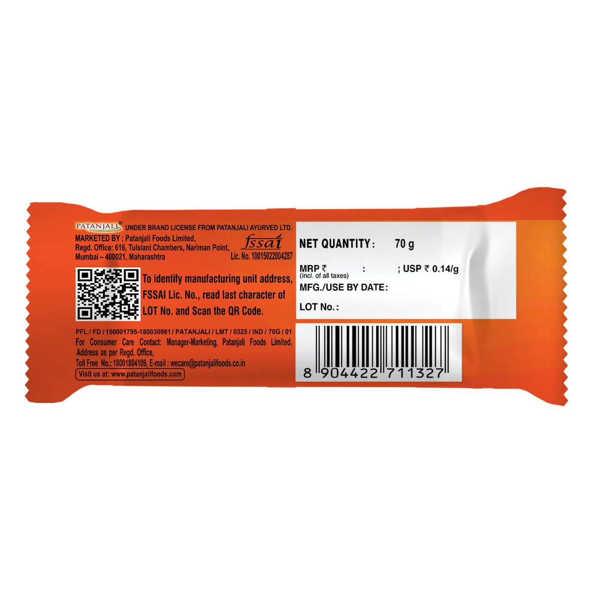 Patanjali Crunchy Coconut Cookies 70g