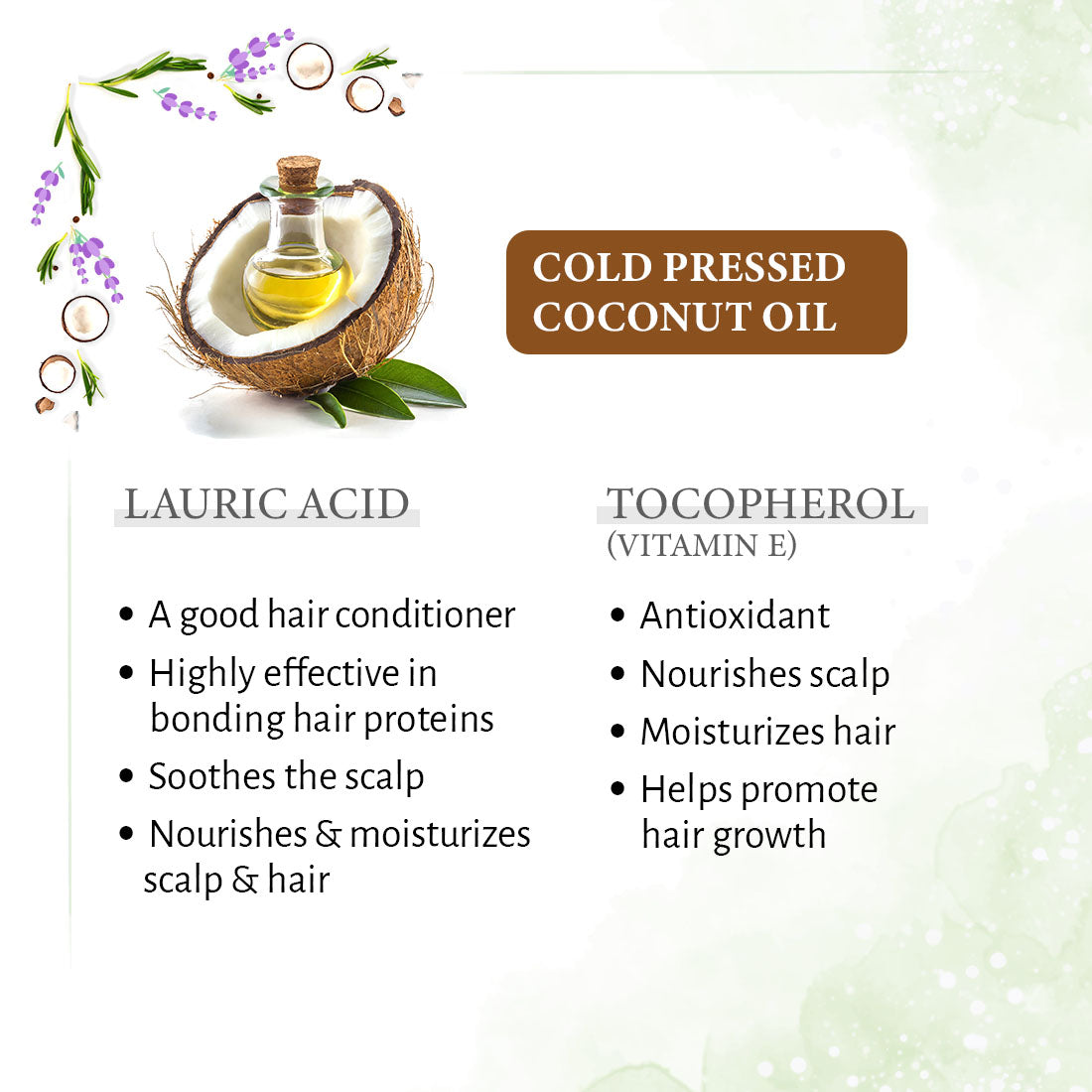 1% Tea Tree & 99% Coconut Oil – Cold Pressed, Promotes Hair Growth, Controls Hair Fall, Dandruff & Lice, Soothes Itching 200ml