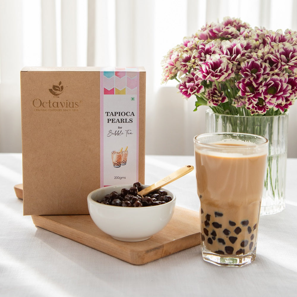 Bubble Tea Tapioca Pearls With Coffee Premix &10 Straws Coffee Premix Combo Pack