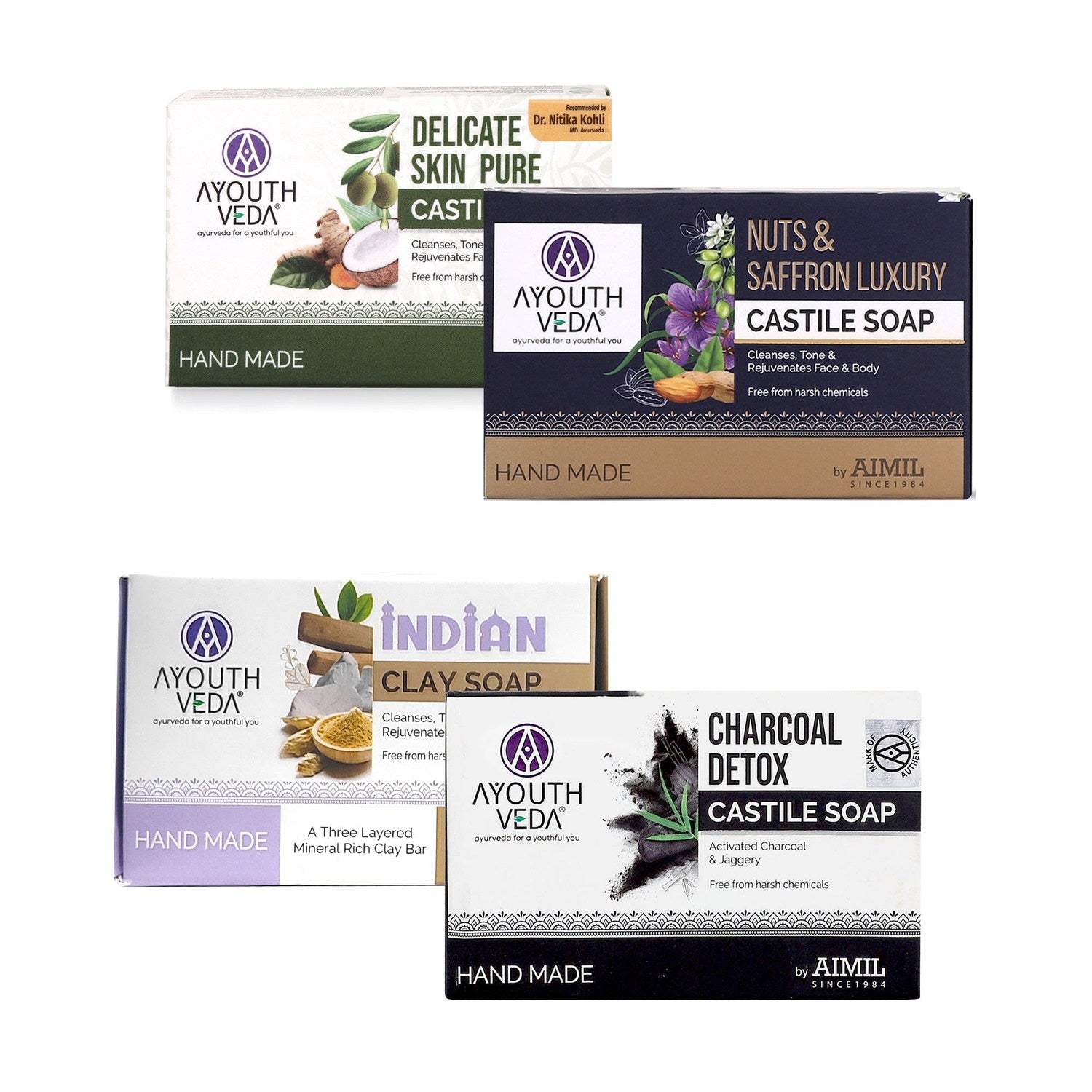 Handmade Castile Soaps (Set of 4) 400g