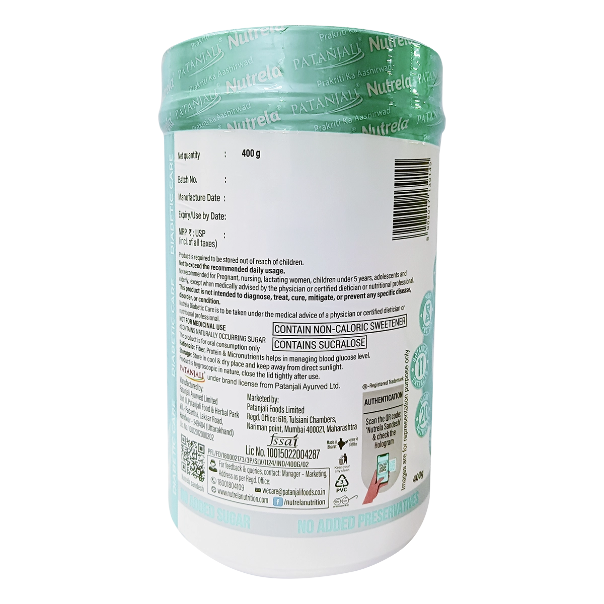 Combo Pat. Nutrela Diabetic Care + Bone Health (400G+30N)