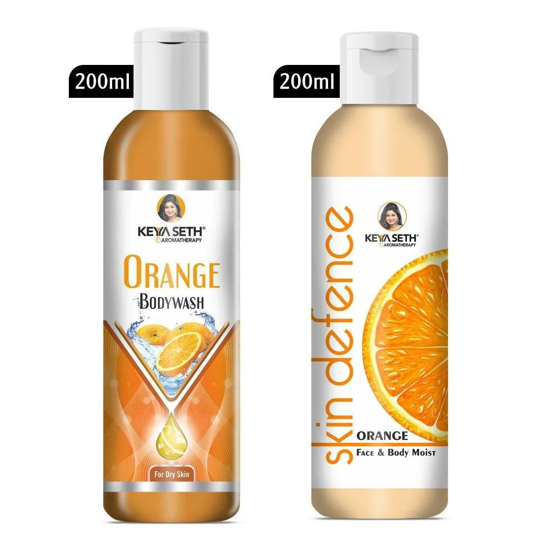 Complete Winter Care Combo with Orange Body Wash 200ml + Skin Defence Orange Face & Body Moisturizer 200ml 400ml