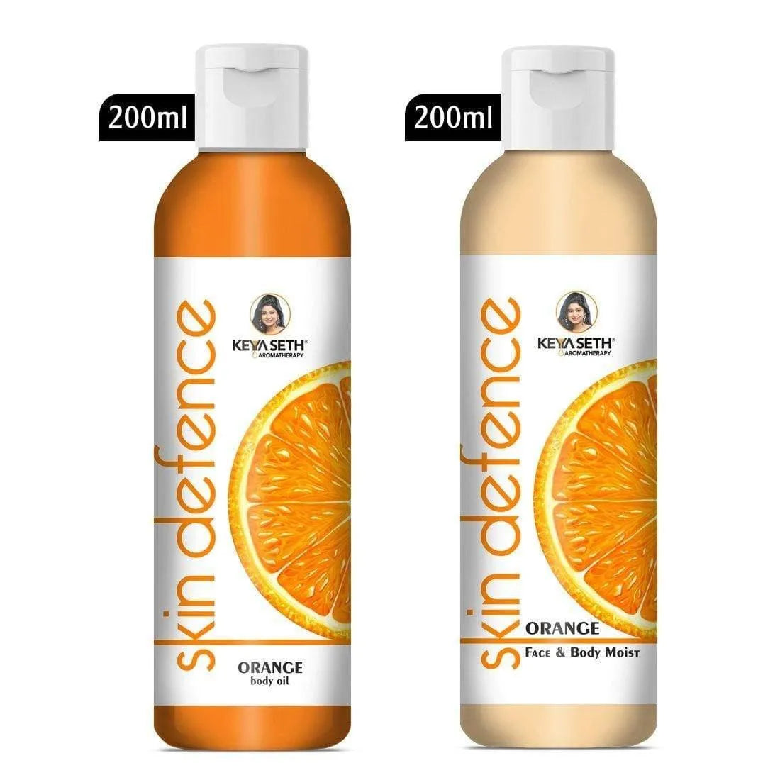 Complete Winter Skin Care Combo Enriched with Vitamin C, Skin Defence Orange Body Oil 200ml + Orange Face & Body Moisturizer 200ml 400ml