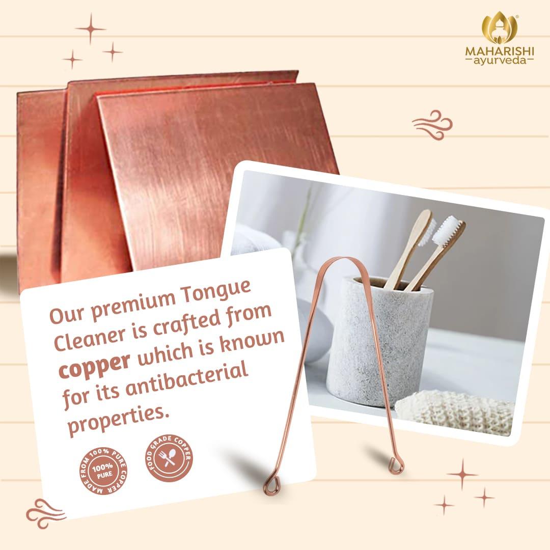 Copper Tongue Cleaner For Effective Bacteria & Plaque Removal
