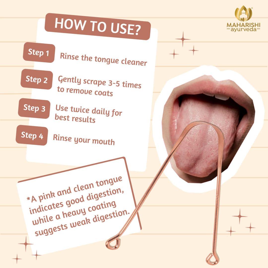 Copper Tongue Cleaner For Effective Bacteria & Plaque Removal