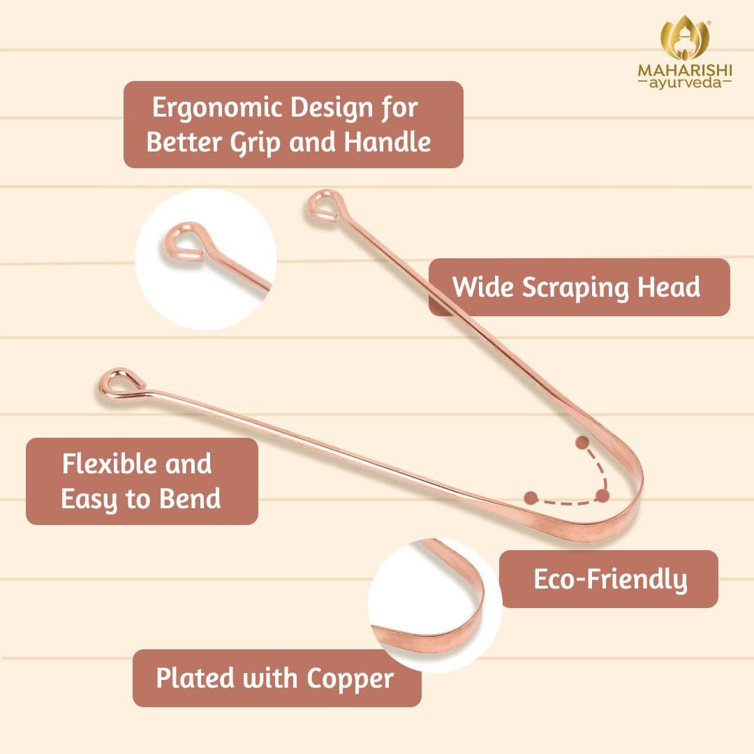 Copper Tongue Cleaner For Effective Bacteria & Plaque Removal