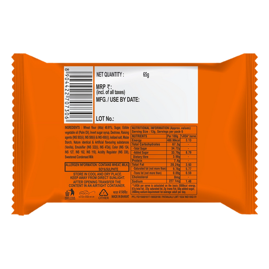 Patanjali Creamfeast Orange Biscuit 65g