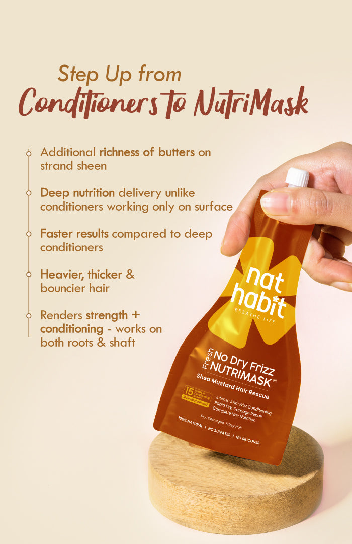 Fresh No Dry Frizz Shea NutriMask 40g × 3