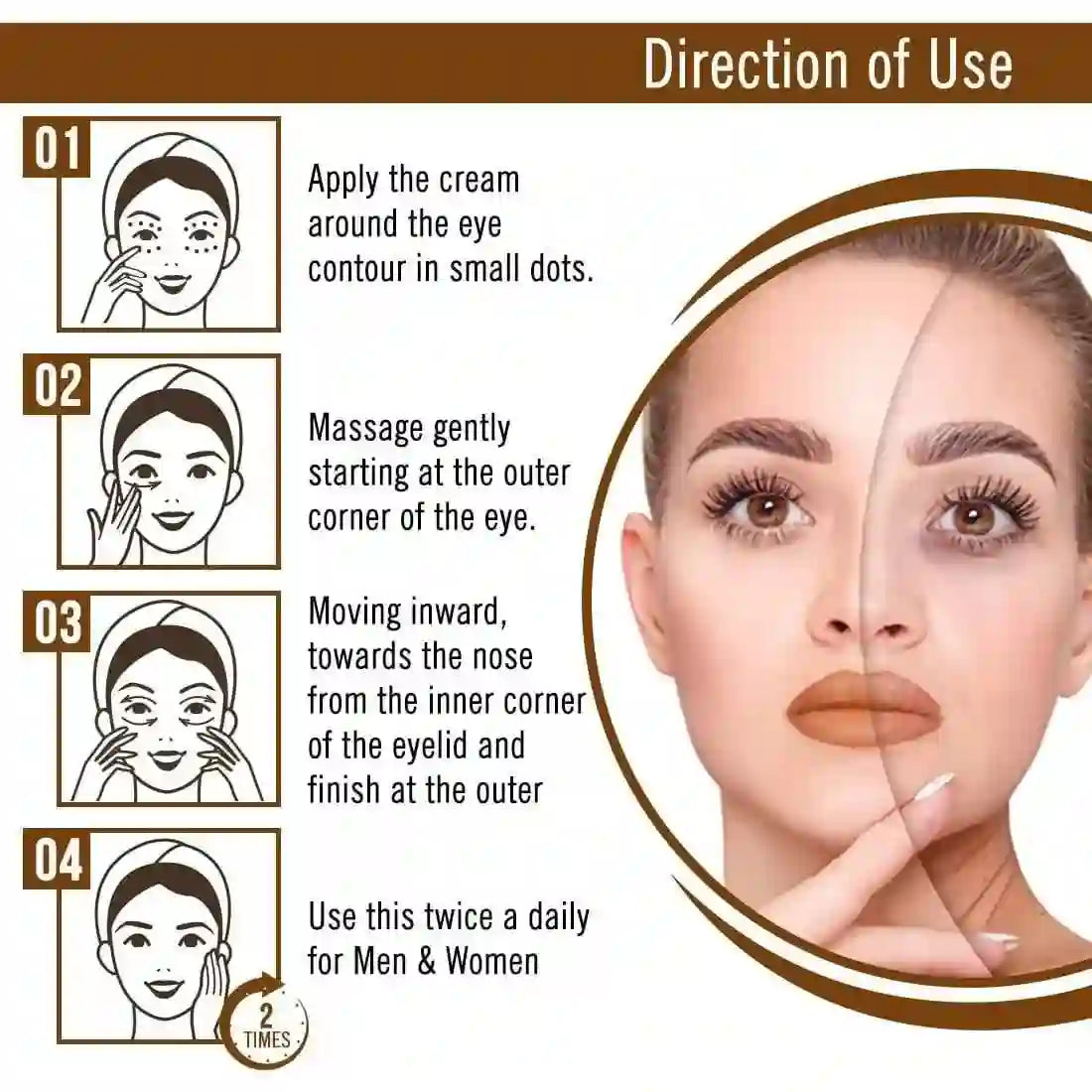 Dark Circle Removing Under Eye Cream – Vitamin C, Niacinamide, Alpha Arbutin & AHA Reduces Wrinkles, Fine lines, Dullness & Depuffing for Men & Women 15g