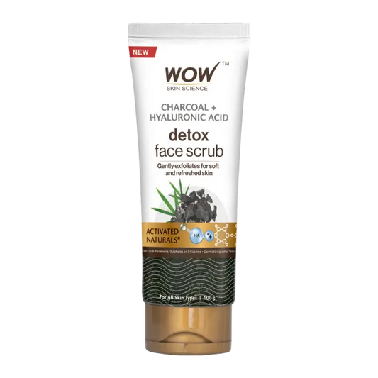 【WOW Skin Science】 Activated Charcoal Face Scrub For Exfoliation Oil Control Deep Cleansing｜活性炭 フェイススクラブ｜100ml