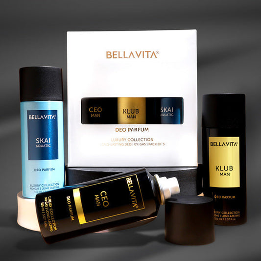 【Bella Vita】 Deodorant Gift Set For Men (Pack Of 3) - 150ml Each｜デオドラント ギフトセット メン PA｜150ml