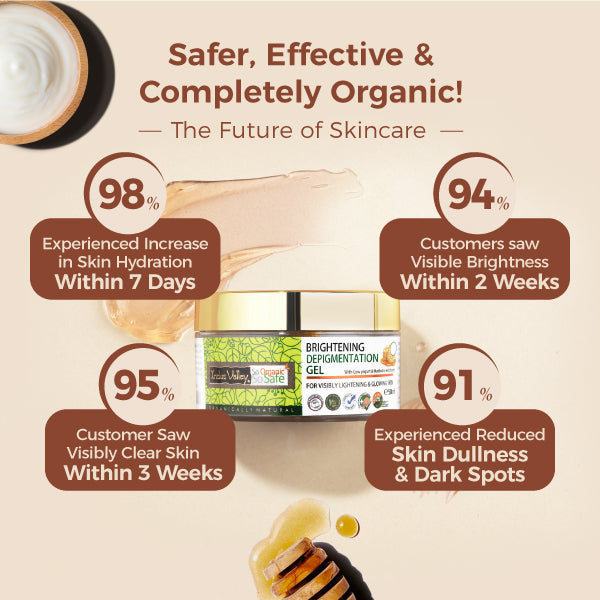 Brightening Depigmentation Gel for Reducing Pigmentation, Dark Spots and Blemishes With Cow Yogurt & Mashobra Honey - Pack of 2
