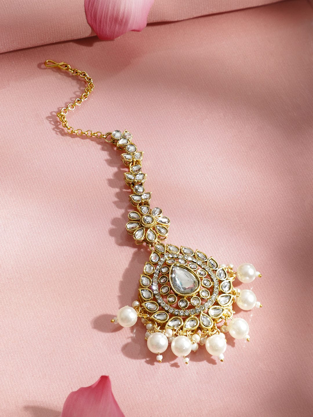 Design of Divine Kundan Pearls Choker Set フリーサイズ