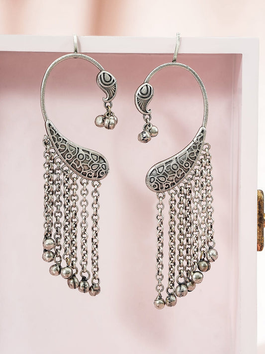 Designer Edge Paisley Earcuff with Ghungroo Chain フリーサイズ