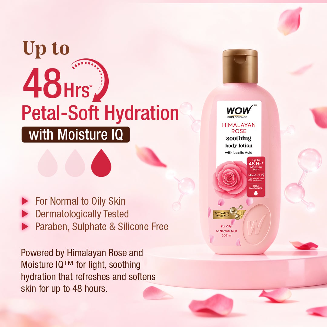 Himalayan Rose Body Lotion Soothing Hydration & Gentle Exfoliation 200 ML