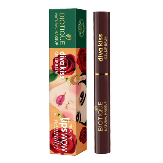 【Biotique】 Biotique Natural Makeup Diva Kiss Gel Lip Balm, Grapefruit Punch Orange Old Fashioned (Cinnamon Swirl)