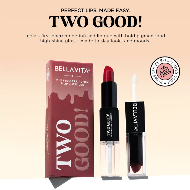 Two Good! 2 in 1 Bullet Lipstick & Lip Gloss Duo