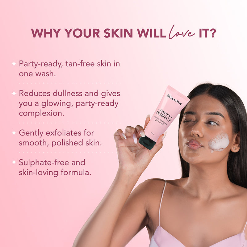 Party Perfect 2-in-1 Detan Face Wash - 100ml 100ml