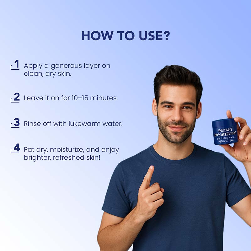 Instant Brightening 2-in-1 Face Mask - Men | 45g 45g
