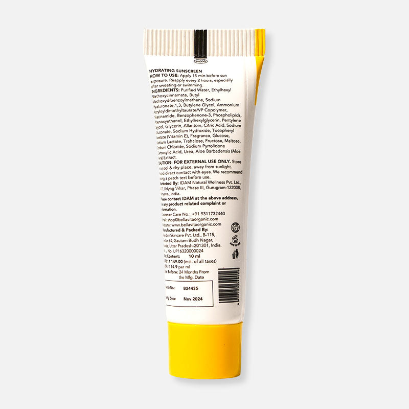 Mini Travel-Ready Hydrating Sunscreen - 10ml | Pack of 5 10ml