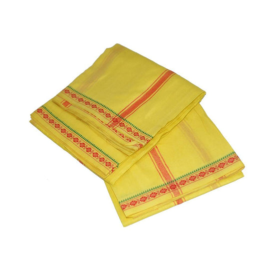 【Sri Sri Tattva】 Vaishti & Angavastram Set｜ ヴァイシュティ＆アンガヴァストラム セット｜ 300g