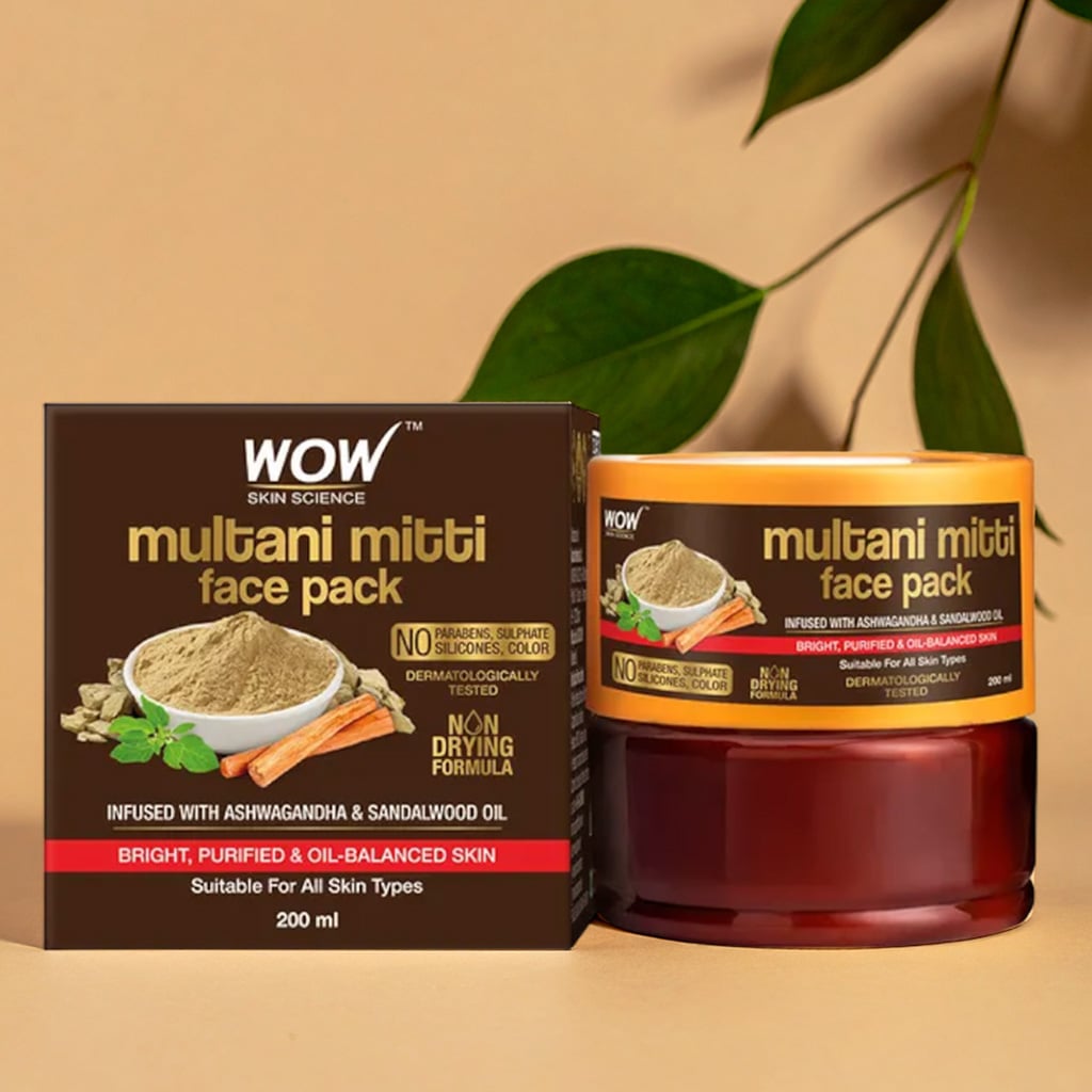 Multani Mitti Face Pack All Skin Types Controls Excess Oil Cleanses Brightens Purifies Skin Face Pac 200ml