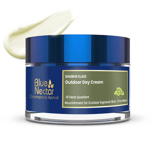 【Blue Nectar】 Men‰۪s Eladi Cream for Face with SPF 30 | Day Cream with Sun Protection (19 herbs, 50g)｜メンズ エラディクリーム SPF30 デイクリーム 日焼け対策（19種ハーブ、50g）｜50g