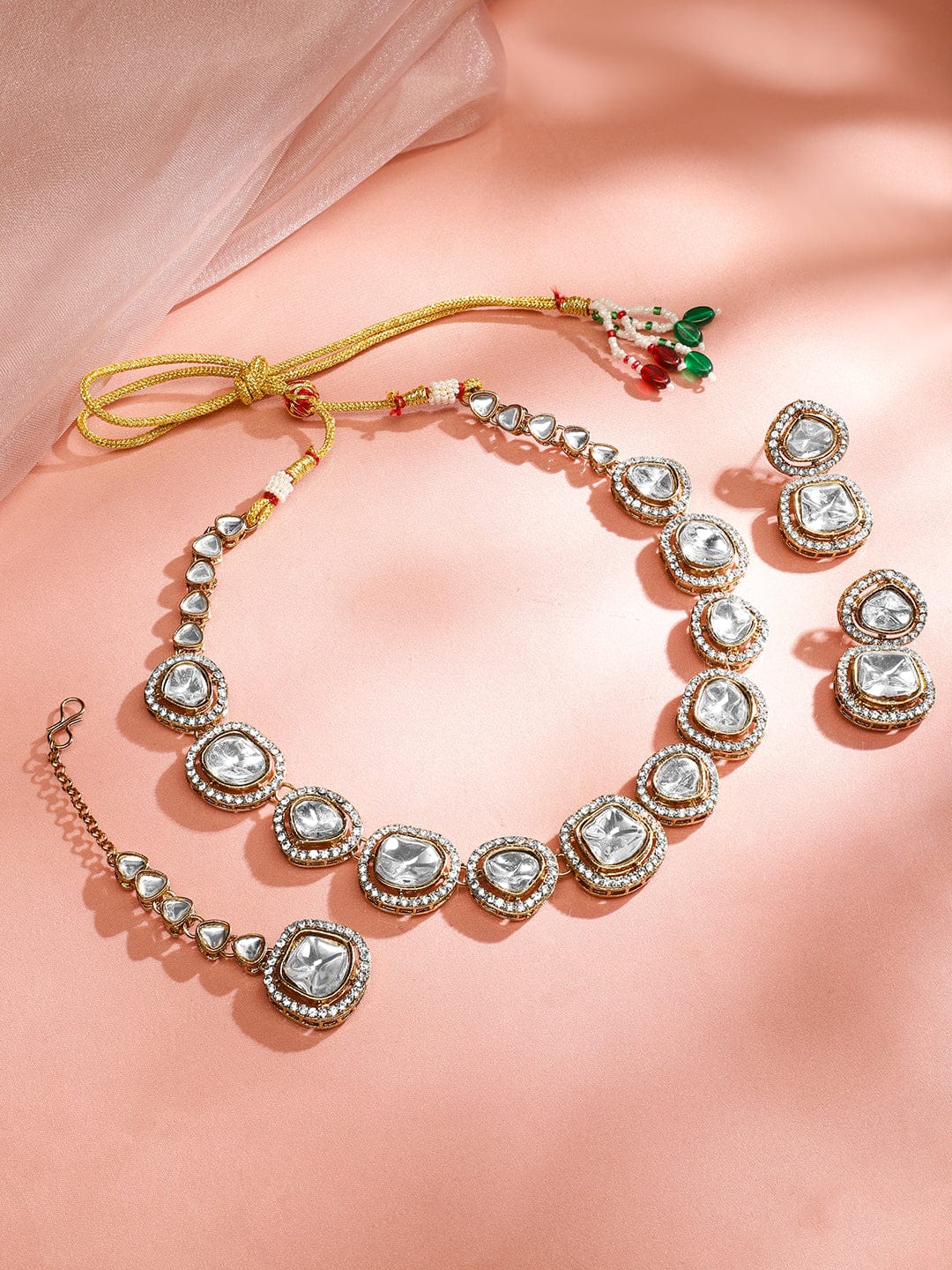 Empress Glow Kundan Necklace Set フリーサイズ