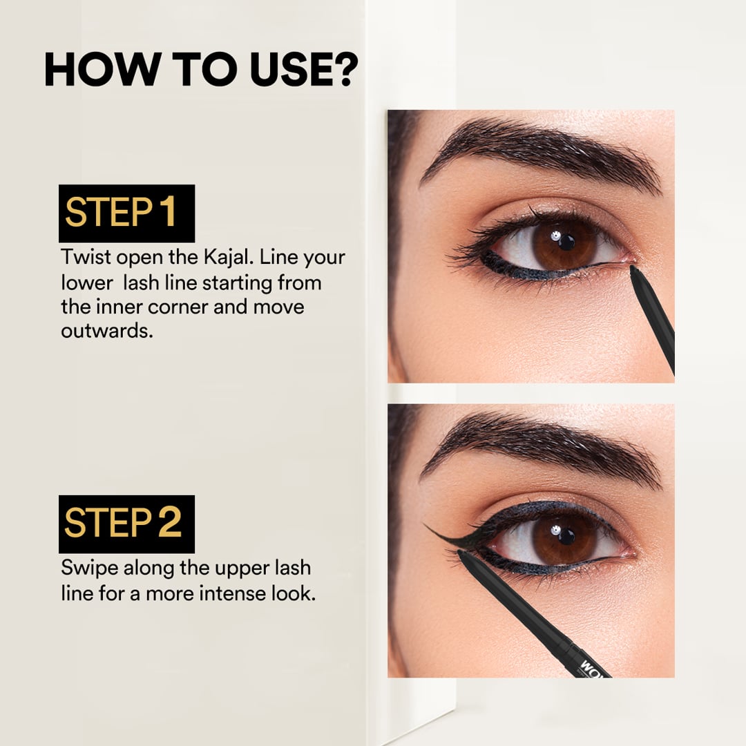 Intense Smoky Black Kajal Long-Lasting Ultra Pigmentation 0.70g
