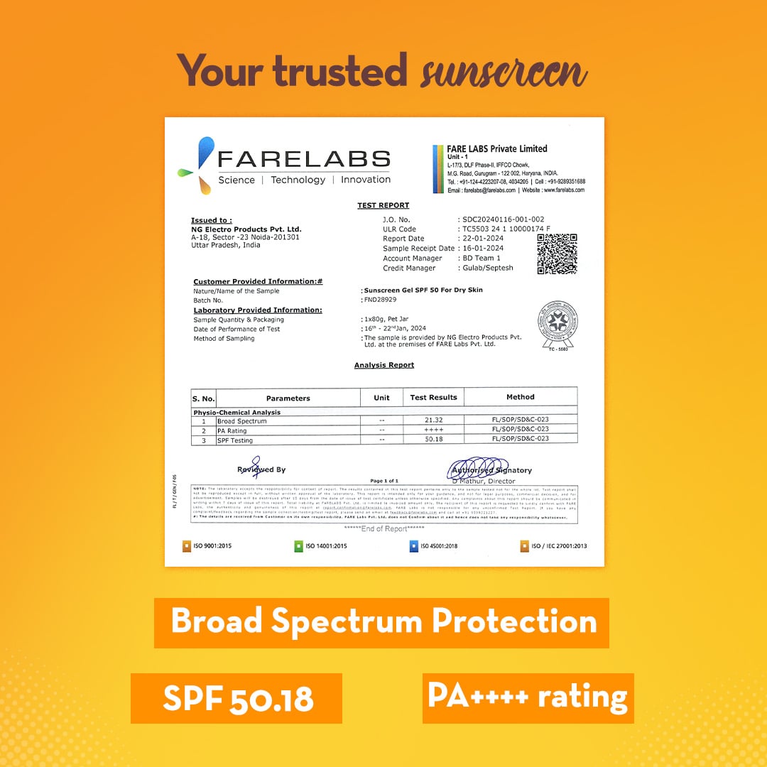 SPF 50 PA++++ Sunscreen Gel Broad-Spectrum Protection & Hydration 50ml